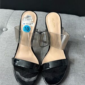 ALDO Black and Clear Heels